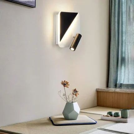 Parbek Solo Kare Siyah&Beyaz Duvar Led Aplik3