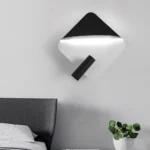 Solo Kare Siyah&Beyaz Modern Duvar Led Aplik Telefon Tutuculu