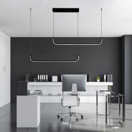 Sezar 2'li Modern U Model Dekoratif Sarkıt Led Avize