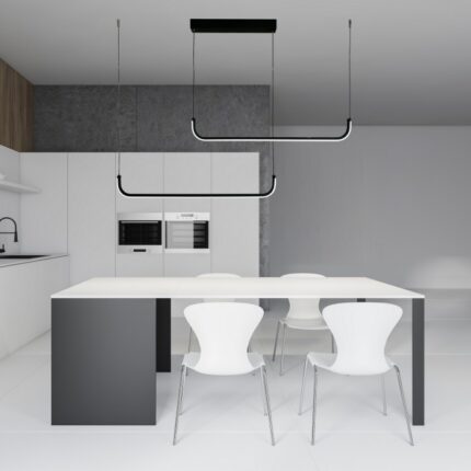 Sezar 2'li Modern U Model Dekoratif Sarkıt Led Avize