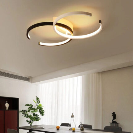 Chanel CC Siyah&Beyaz Plafonyer Led Avize