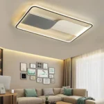 Pablo Dikdörtgen Gri&Beyaz Plafonyer Led Avize