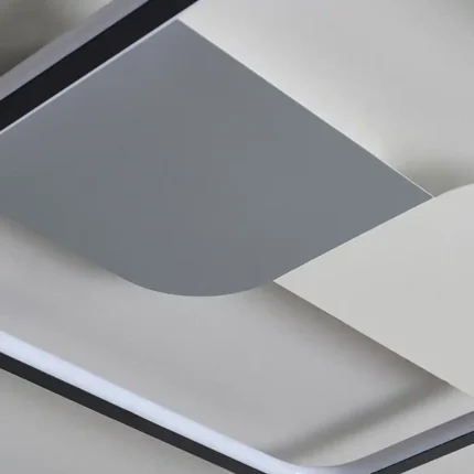 Pablo Kare Gri&Beyaz Plafonyer Led Avize