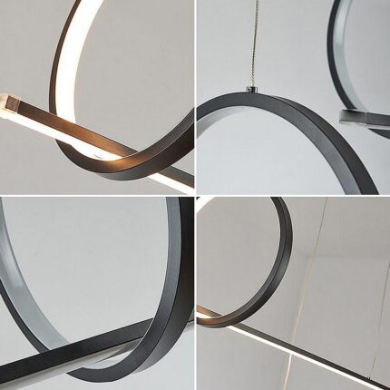 Sezar Sarkıt Led Avize Siyah Renk