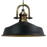 Parbek Tekli Retro Sarkıt Avize Lamba Gemici Eskitme Başlık Siyah Sarı