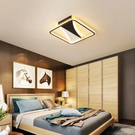 Pablo Kare Siyah&Beyaz Plafonyer Led Avize