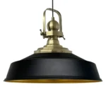 Parbek Tekli Retro Sarkıt Avize Lamba Eskitme Başlık Siyah Sarı