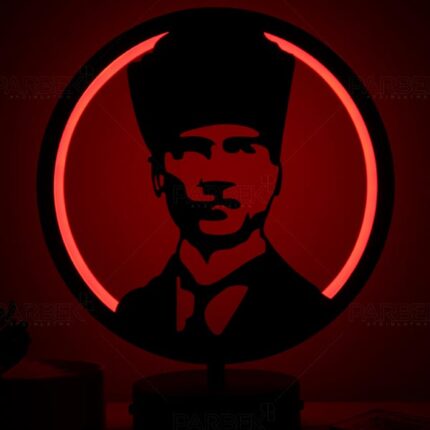 Atatürk Model Kumandalı Rgb Led Masa Lambası