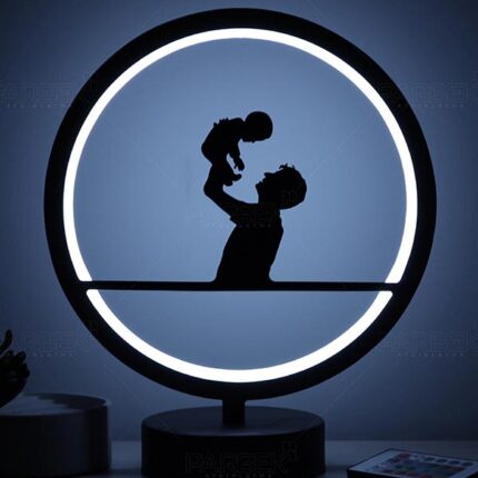 Baba ve Oğul Model Kumandalı Rgb Led Masa Lambası