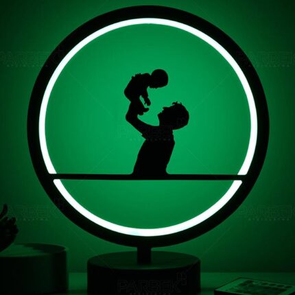 Baba ve Oğul Model Kumandalı Rgb Led Masa Lambası