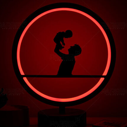 Baba ve Oğul Model Kumandalı Rgb Led Masa Lambası