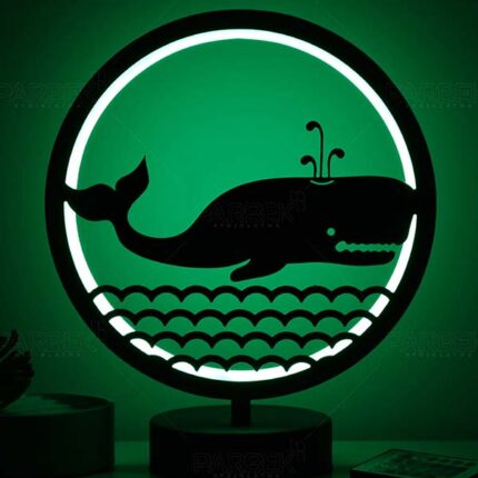 Balina Hayvan Figürlü Çocuk Odası Kumandalı Rgb Led Masa Lambası