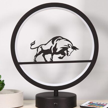 Boğa Model Kumandalı Rgb Led Masa Lambası