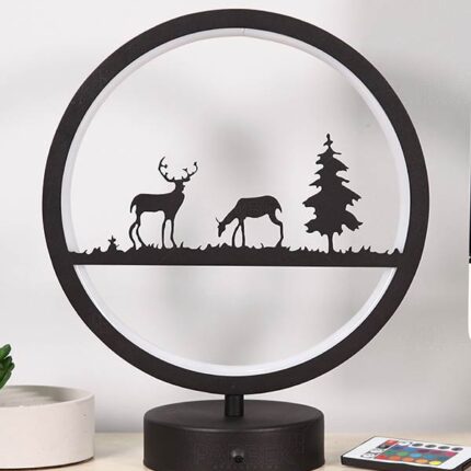 Ceylan Hayvan Figürlü Çocuk Odası Kumandalı Rgb Led Masa Lambası