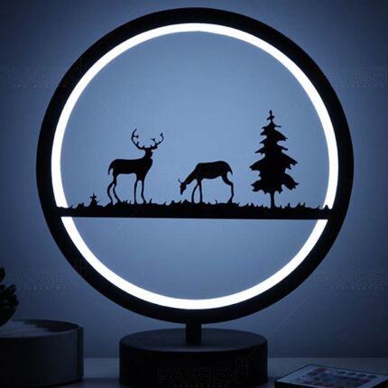 Ceylan Hayvan Figürlü Çocuk Odası Kumandalı Rgb Led Masa Lambası