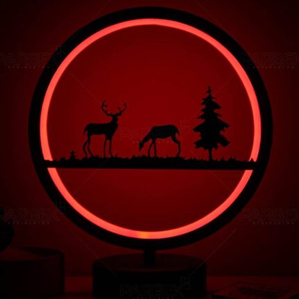 Ceylan Hayvan Figürlü Çocuk Odası Kumandalı Rgb Led Masa Lambası