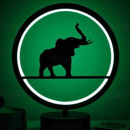 Fil Hayvan Figürlü Çocuk Odası Kumandalı Rgb Led Masa Lambası