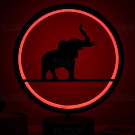 Fil Hayvan Figürlü Çocuk Odası Kumandalı Rgb Led Masa Lambası