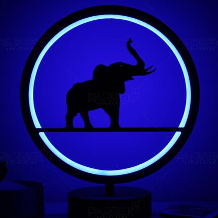 Fil Hayvan Figürlü Çocuk Odası Kumandalı Rgb Led Masa Lambası