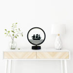 Gemi Figürlü Çocuk Odası Kumandalı Rgb Led Masa Lambası