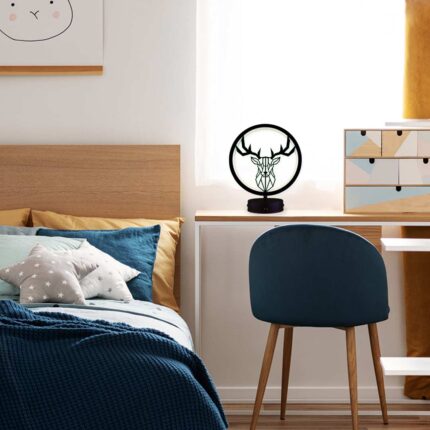 Geyik Model Kumandalı Rgb Led Masa Lambası