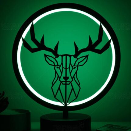 Geyik Model Kumandalı Rgb Led Masa Lambası