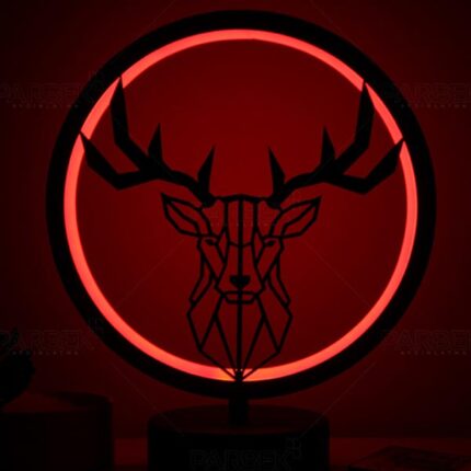 Geyik Model Kumandalı Rgb Led Masa Lambası