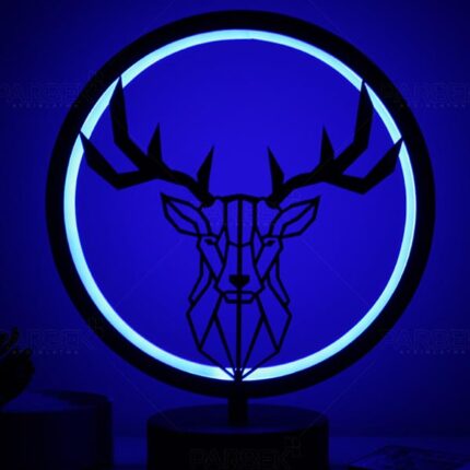 Geyik Model Kumandalı Rgb Led Masa Lambası