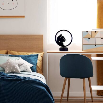 Kedi (Cat) Hayvan Figürlü Kumandalı Rgb Led Masa Lambası