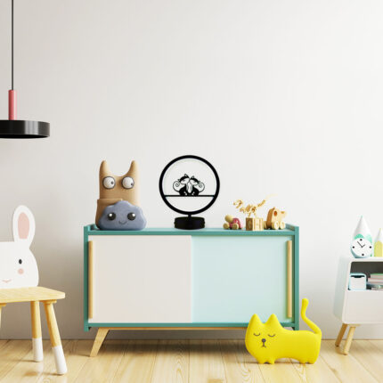 Kedi Hayvan Figürlü Çocuk Odası Kumandalı Rgb Led Masa Lambası