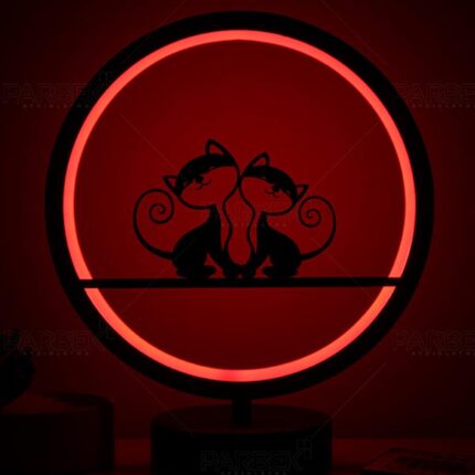 Kedi Hayvan Figürlü Çocuk Odası Kumandalı Rgb Led Masa Lambası