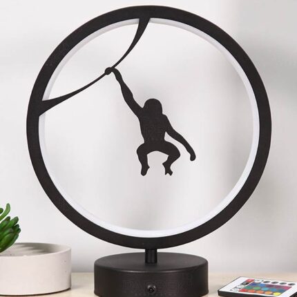 Maymun Hayvan Figürlü Çocuk Odası Kumandalı Rgb Led Masa Lambası