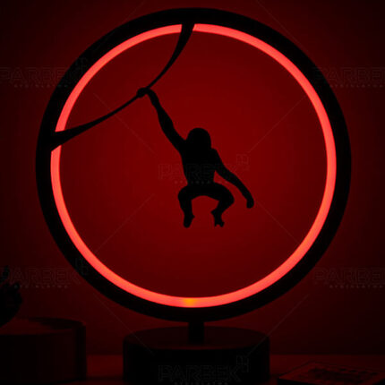 Maymun Hayvan Figürlü Çocuk Odası Kumandalı Rgb Led Masa Lambası