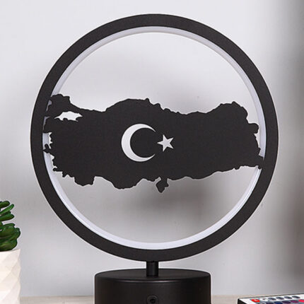 Türkiye Haritası Kumandalı Rgb Led Masa Lambası