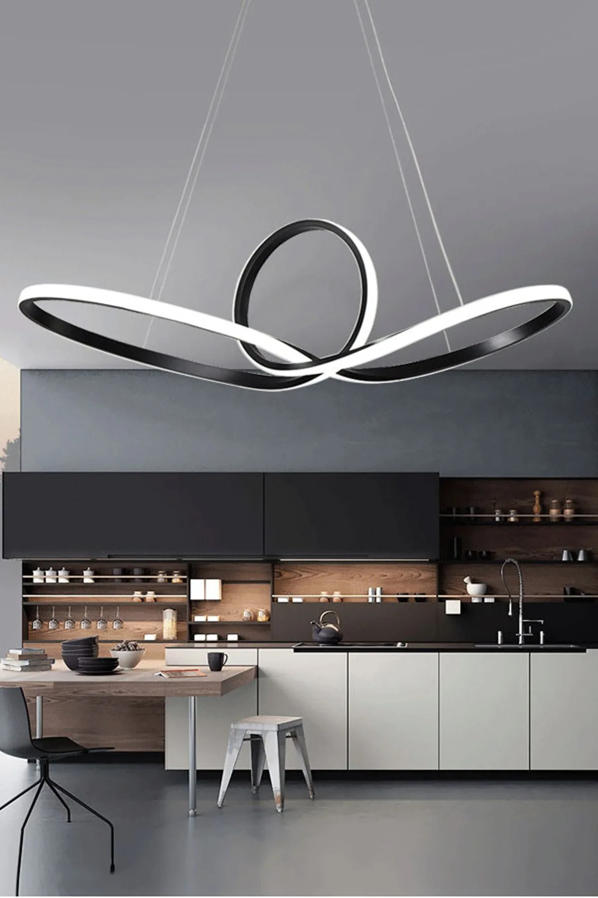 Sonsuzluk Model Modern Sarkıt Led Avize - Görsel 1