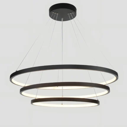 Sezar 3'lü Çember Sarkıt Led Avize, İçe Yönlü Işık Tasarımlı Led Avize